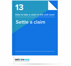 Settle a claim - thumbnail of guide