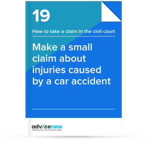 Cover of Make a claim for personal injury caused by a road traffic accident guide