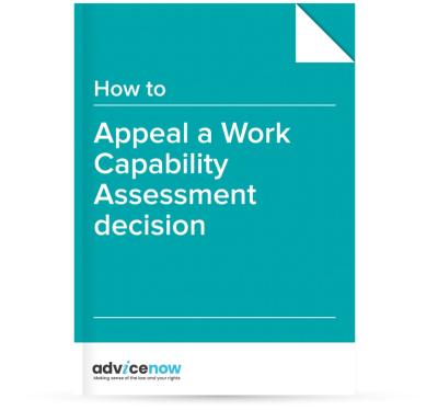 Picture of the front cover of Appeal a Work Cabaility Assessment decision